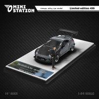 Mini Station 1/64 Fast And Furious Nissan 350Z w/ Figure Grey & Black