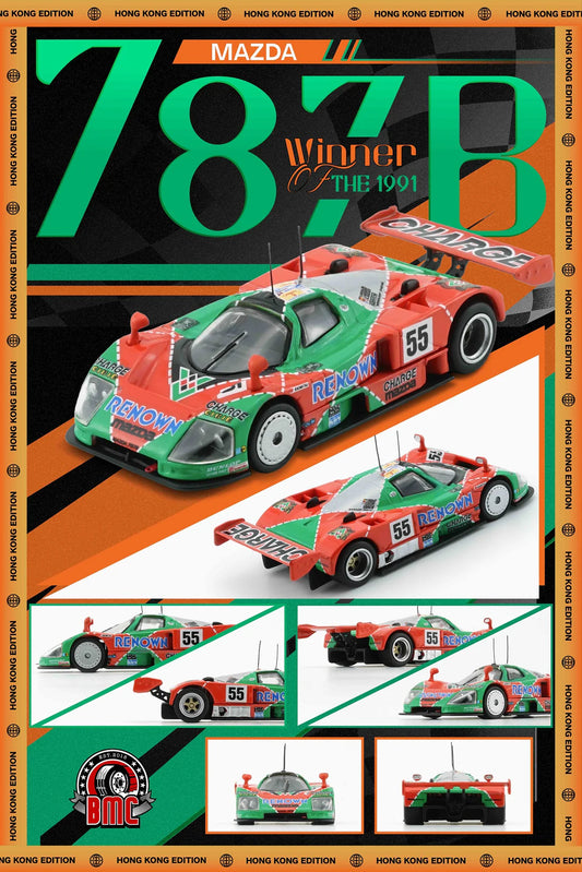 BM Creations 1/64 Mazda 787B n55 Orange & Green