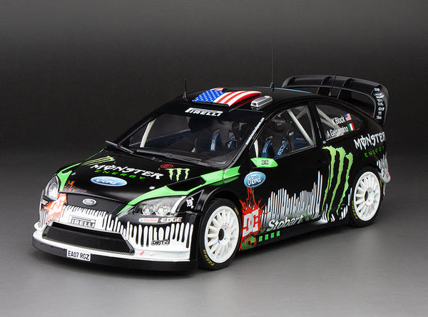 1/18 Sunstar Ford Focus RS WRC 2010 Rallyday Show At Castle Combe Circuit Ken Block Black - Damaged Box