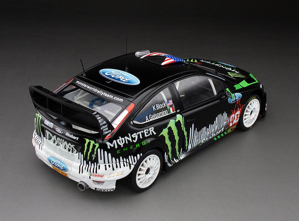 1/18 Sunstar Ford Focus RS WRC 2010 Rallyday Show At Castle Combe Circuit Ken Block Black - Damaged Box