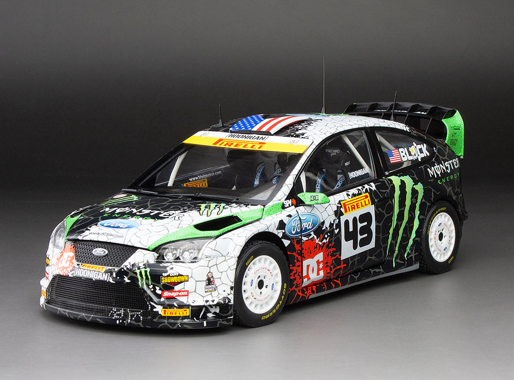 1/18 Sunstar Ford Focus RS WRC #43 Ken Block – 2012 St. Petersburg . Russia Black - Damaged Box