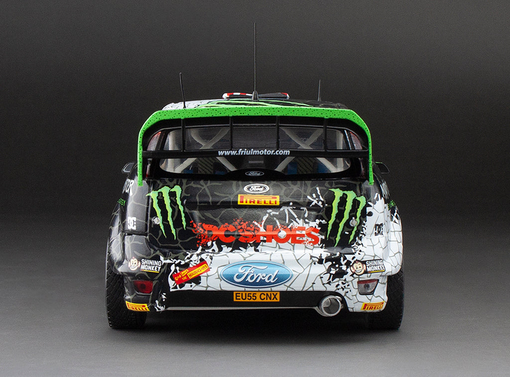 1/18 Sunstar Ford Focus RS WRC #43 Ken Block – 2012 St. Petersburg . Russia Black - Damaged Box