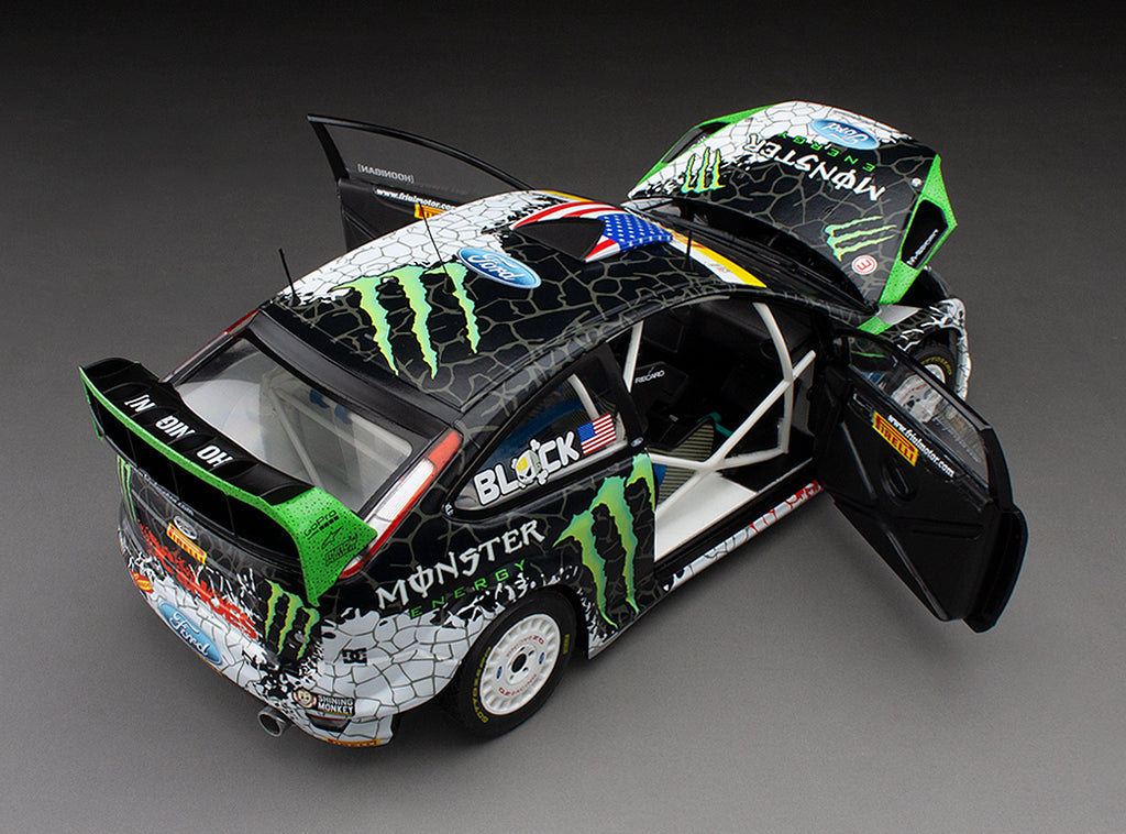1/18 Sunstar Ford Focus RS WRC #43 Ken Block – 2012 St. Petersburg . Russia Black - Damaged Box