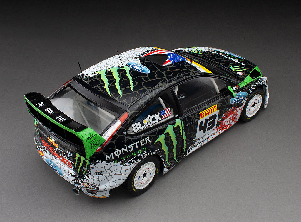 1/18 Sunstar Ford Focus RS WRC #43 Ken Block – 2012 St. Petersburg . Russia Black - Damaged Box