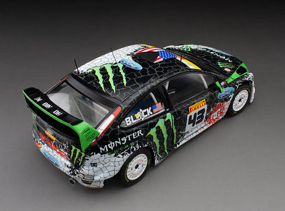 1/18 Sunstar Ford Focus RS WRC #43 Ken Block – 2012 St. Petersburg . Russia Black - Damaged Box
