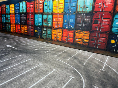 TurboPads 1/64 Wall Containers Mat Diorama (Background Only)