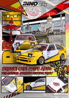 Inno64 1/64 Toyota Sprinter Trueno (AE86) Brunei Exclusive Wildcard Diecast Kustom Show 2024 Yellow & White