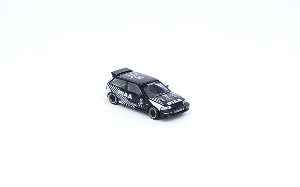 Inno64 1/64 Honda Civic (EF9) '' Temple racing '' Osaka Auto Messe 2023 Black & White