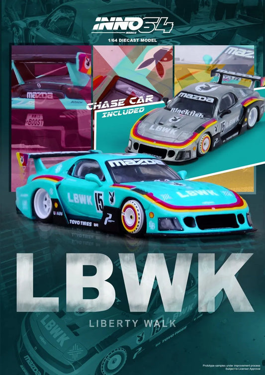 Inno64 1/64 LBWK Mazda RX-7 FD3S LB-Super Silhouette - IN64-LBWK-RX7-03 - Damaged Car ( Read description)