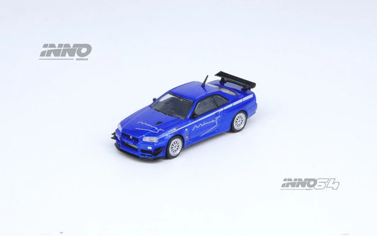 Inno64 1/64 Nissan Skyline GT-R (R34) V-Spec Tuned by Mine's Blue