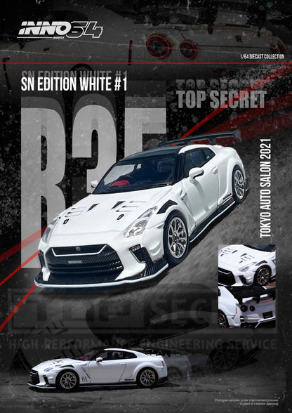 Inno64 1/64 Nissan GT-R (r35) Top Secret Tokyo Auto Salon 2021 White