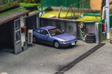 Tarmac Works x J Collection 1/64 Nissan Silvia S13 Blue/Grey - GLOBAL64