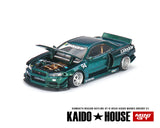 Kaido House x Mini GT 1/64 Nissan Skyline GT-R (R34) Kaido Works GReddy V1 – Green