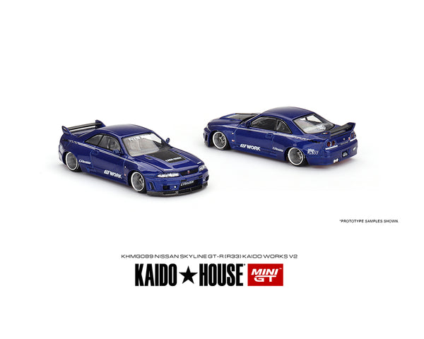 Kaido House x Mini GT 1/64 Nissan Skyline GT-R (R33) Kaido Works V2 Blue