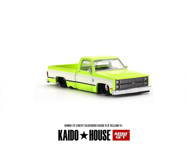 Mini GT x Kaido House 1/64 Chevrolet Silverado Kaido FLO Yellow V1