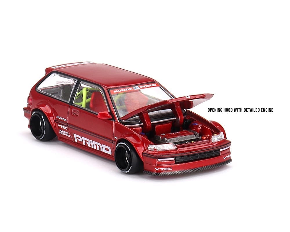 Mini GT x Kaido House 1/64 Honda Civic (EF) Kaido Works V2 Red