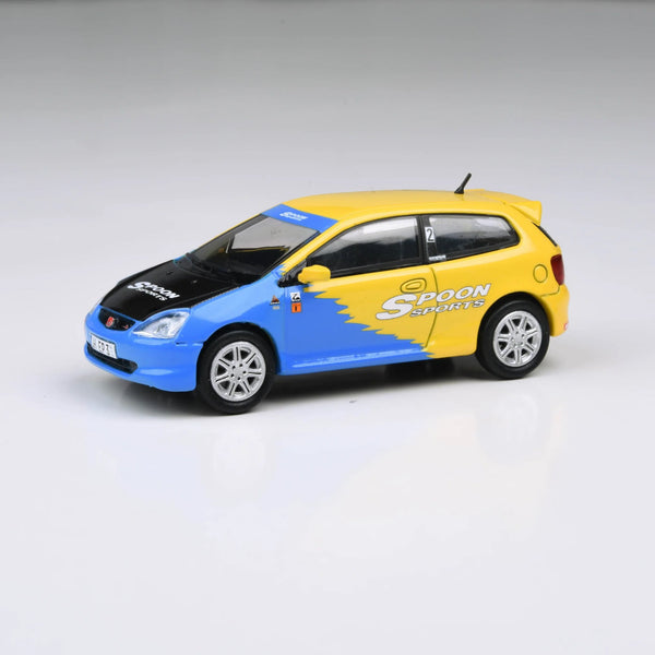 Para64 1/64 2001 Honda Civic Type R EP3 Spoon Livery Yellow & Blue