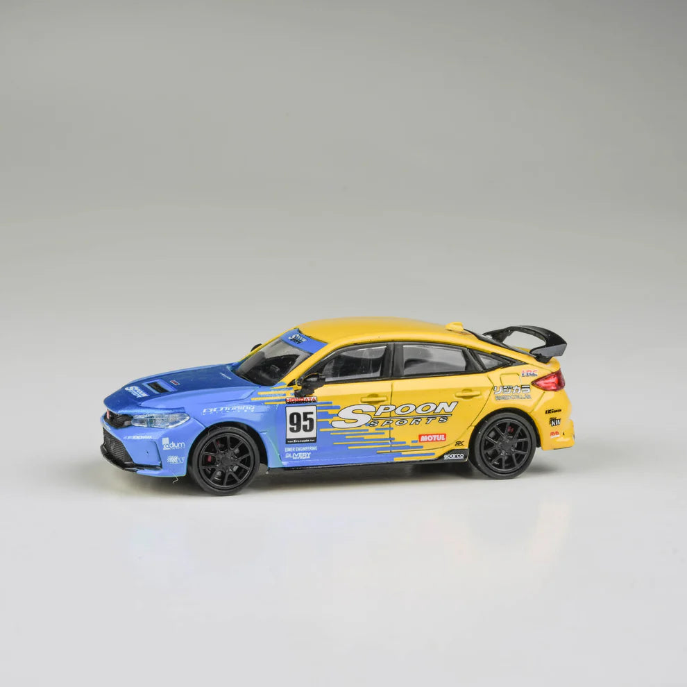 Para64 1/64 2023 Honda Civic Type R FL5 - Spoon Livery n95 Blue & Yellow