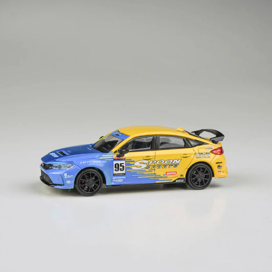 Para64 1/64 2023 Honda Civic Type R FL5 - Spoon Livery n95 Blue & Yellow