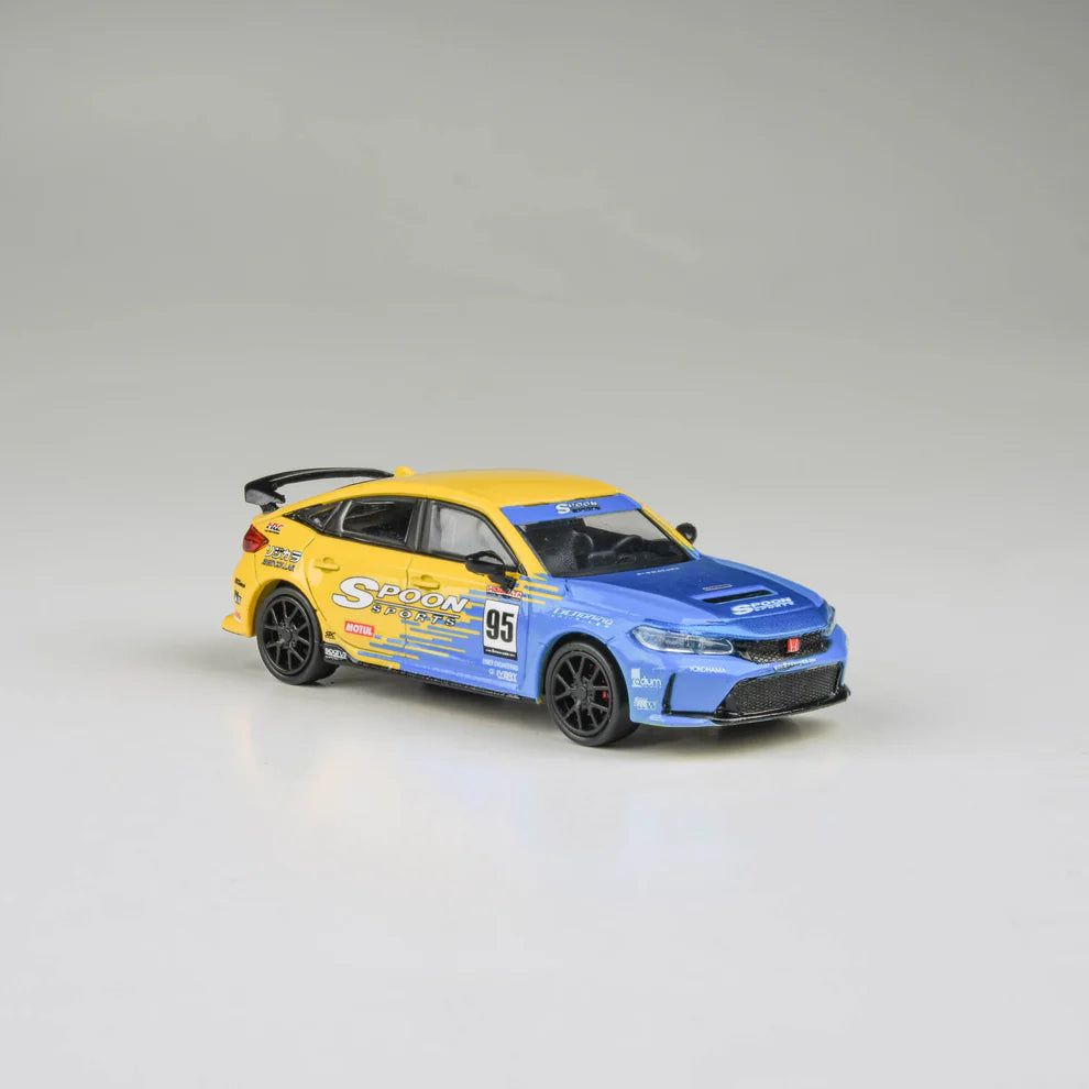 Para64 1/64 2023 Honda Civic Type R FL5 - Spoon Livery n95 Blue & Yellow