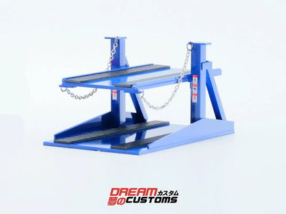 Dream Customs 1/64 Workshop Car Lift V2 - Parking Platform Blue