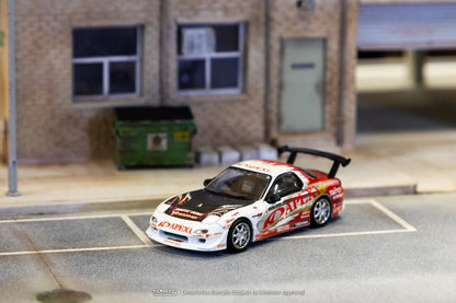 Tarmac Works 1/64 A'PEXi Stage-D FD RX-7 - GLOBAL64 Mazda White & Red