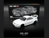 Mini GT Kaido House 1/64 Nissan Skyline GT-R (R33) Greddy GR33 V1 White