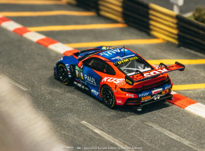 Tarmac Works x IXO Models 1/64 Porsche 911 GT3 R DTM 2023 Ayhancan Guven Blue & Red - Hobby64 - T64-084-23DTM24
