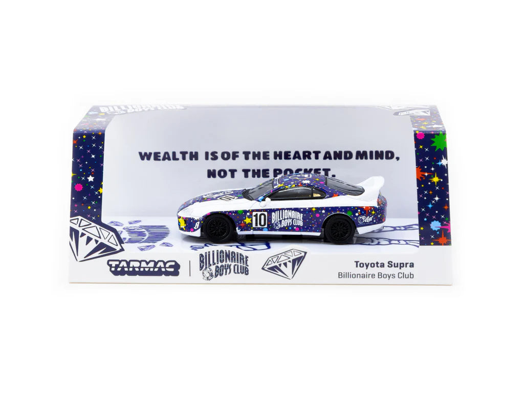 Tarmac Works 1/64 Toyota Supra Billionaire Boys Club - HOBBY64 Blue & White - T64-011-BBC