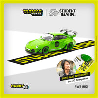 Tarmac Works 1/64 RWB 993 Rough Rhythm Fuel Fest Student Driver - HOBBY 64 Green