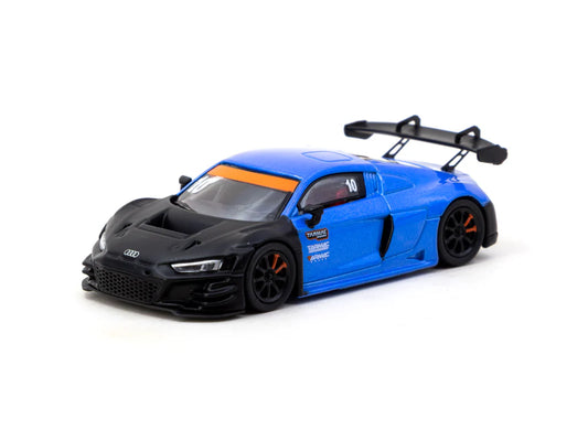 Tarmac Works 1/64 Audi R8 LMS GT3 evo II Tarmac Works 10th Anniversary - HOBBY64 Blue - T64-043-10TH