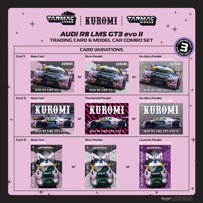 Tarmac Works 1/64 Audi R8 LMS GT3 evo II Macau GT Cup - FIA GT World Cup 2024 #10 with Tarmac Cards Combo Set Pink & Black - HOBBY64 - T64-043-24MGP10