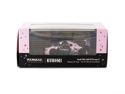 Tarmac Works 1/64 Audi R8 LMS GT3 evo II Macau GT Cup - FIA GT World Cup 2024 #10 with Tarmac Cards Combo Set Pink & Black - HOBBY64 - T64-043-24MGP10