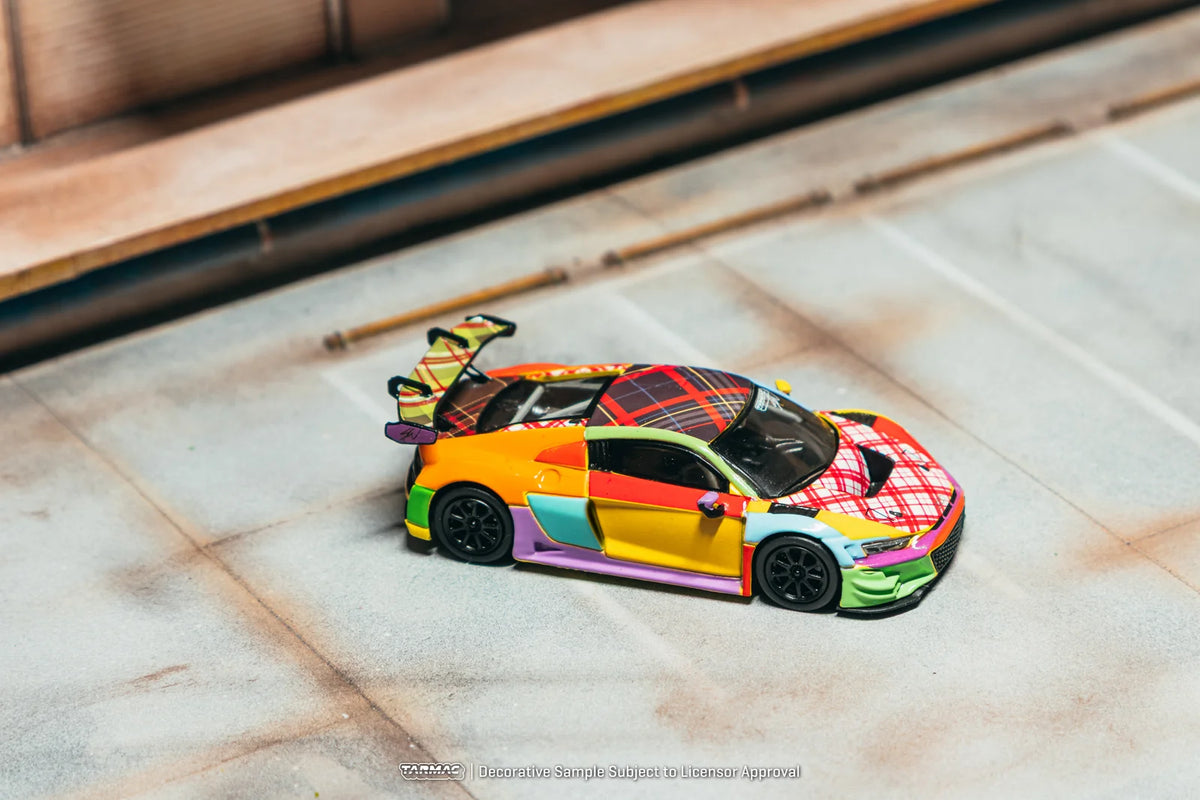 Tarmac Works 1/64 Audi R8 LMS GT3 evo II Sean Wotherspoon Special Edition - HOBBY64 Red & Yellow - T64-043-SEAN
