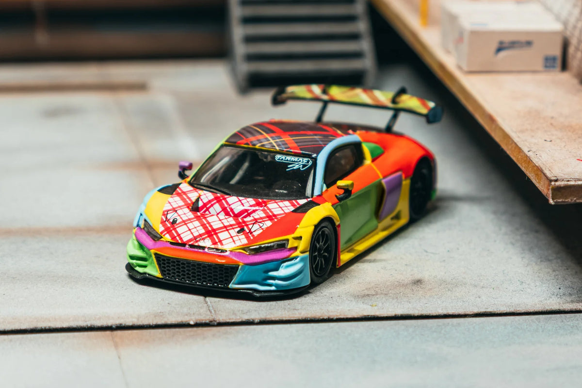 Tarmac Works 1/64 Audi R8 LMS GT3 evo II Sean Wotherspoon Special Edition - HOBBY64 Red & Yellow - T64-043-SEAN