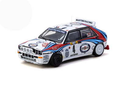 Tarmac Works 1/64 Lancia Delta HF Integrale Monte Carlo Rally 1992 #04 Winner Didier Auriol / Bernard Occelli White - HOBBY64 - T64-049-92MCR04