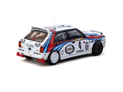 Tarmac Works 1/64 Lancia Delta HF Integrale Monte Carlo Rally 1992 #04 Winner Didier Auriol / Bernard Occelli White - HOBBY64 - T64-049-92MCR04