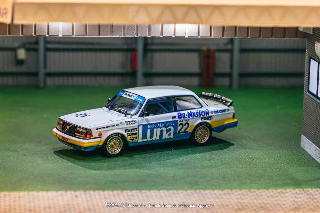 Tarmac Works 1/64 Volvo 240 Turbo ETCC Zolder 1984 Winner Ulf Granberg / Robert L. Kvist #22 - HOBBY64 White