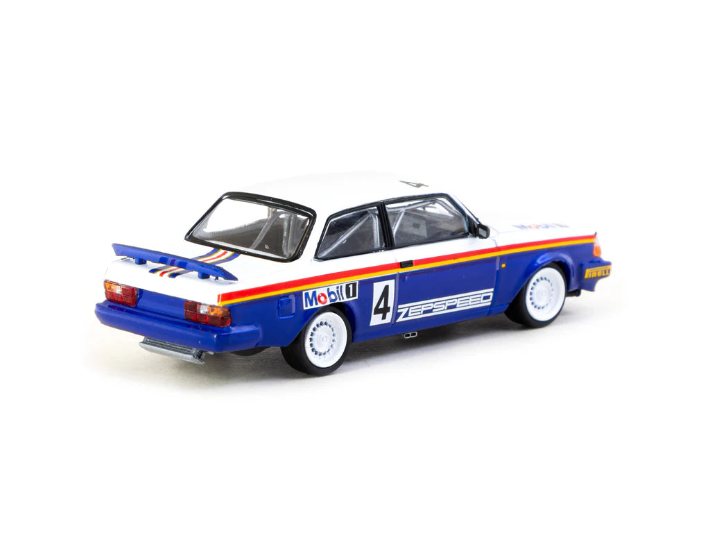Tarmac Works 1/64 Volvo 240 Turbo Malaysian Group A Championships 1987 Winner n4 - HOBBY64 White & Blue - T64-050-87MAL04