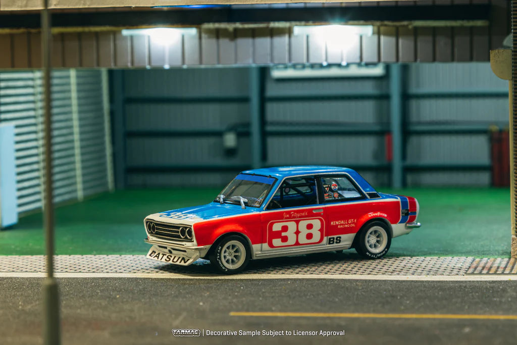 Tarmac Works 1/64 Datsun 510 SCCA National Championship 1973 #38 - HOBBY64 Blue & Red