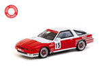 Tarmac Works 1/64 Toyota Supra Turbo (MA70) ETCC 1987 #15- HOBBY64 White & Red