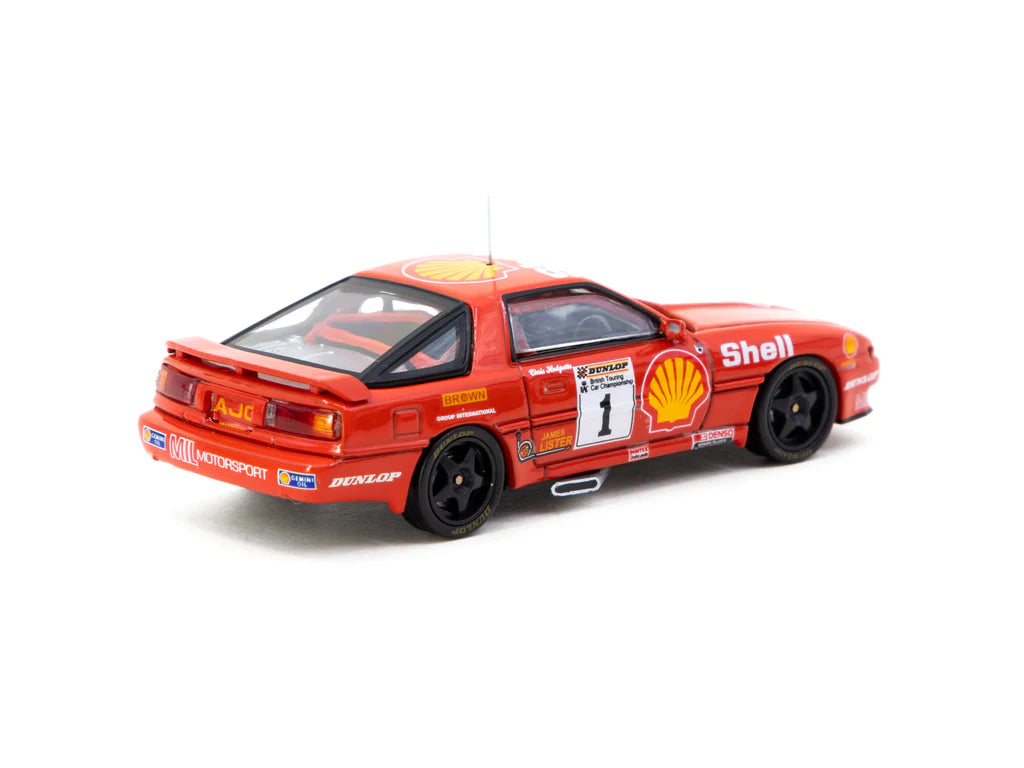 Tarmac Works 1/64 Toyota Supra Turbo (MA70) BTCC 1988 Chris Hodgetts #1 - HOBBY64 Red