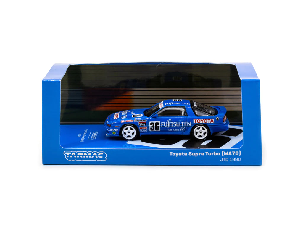 Tarmac Works 1/64 Toyota Supra Turbo (MA70) JTC 1990 #36 - HOBBY64