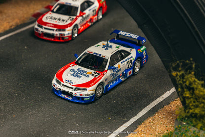 Tarmac Works 1/64 Nissan NISMO GT-R LM 24h of Le Mans 1995 n22 - HOBBY64 White & Blue - T64-067-95LM22