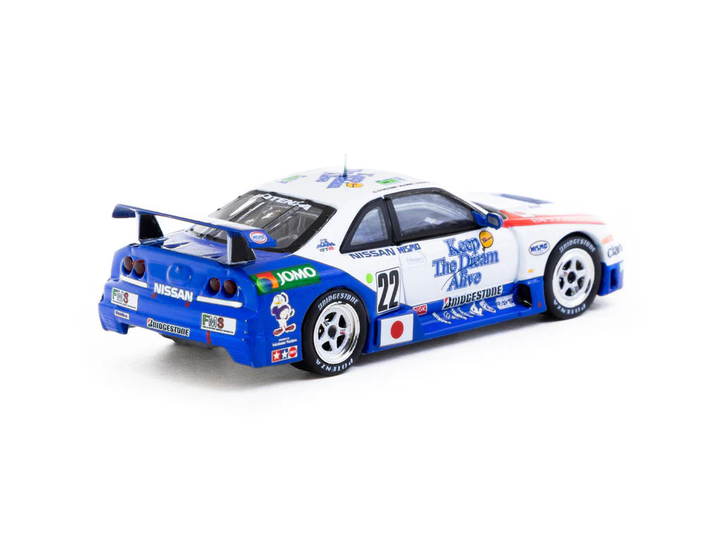 Tarmac Works 1/64 Nissan NISMO GT-R LM 24h of Le Mans 1995 n22 - HOBBY64 White & Blue - T64-067-95LM22