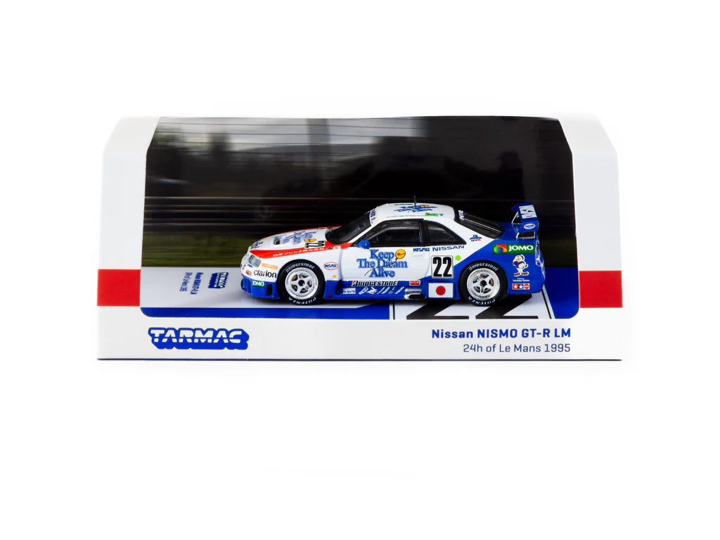 Tarmac Works 1/64 Nissan NISMO GT-R LM 24h of Le Mans 1995 n22 - HOBBY64 White & Blue - T64-067-95LM22