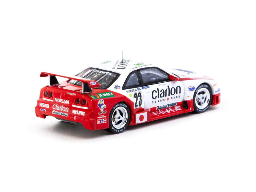 Tarmac Works 1/64 Nissan NISMO GT-R LM 24h of Le Mans 1995 Presentation #23 - HOBBY64 Red &  White - T64-067-95LM23