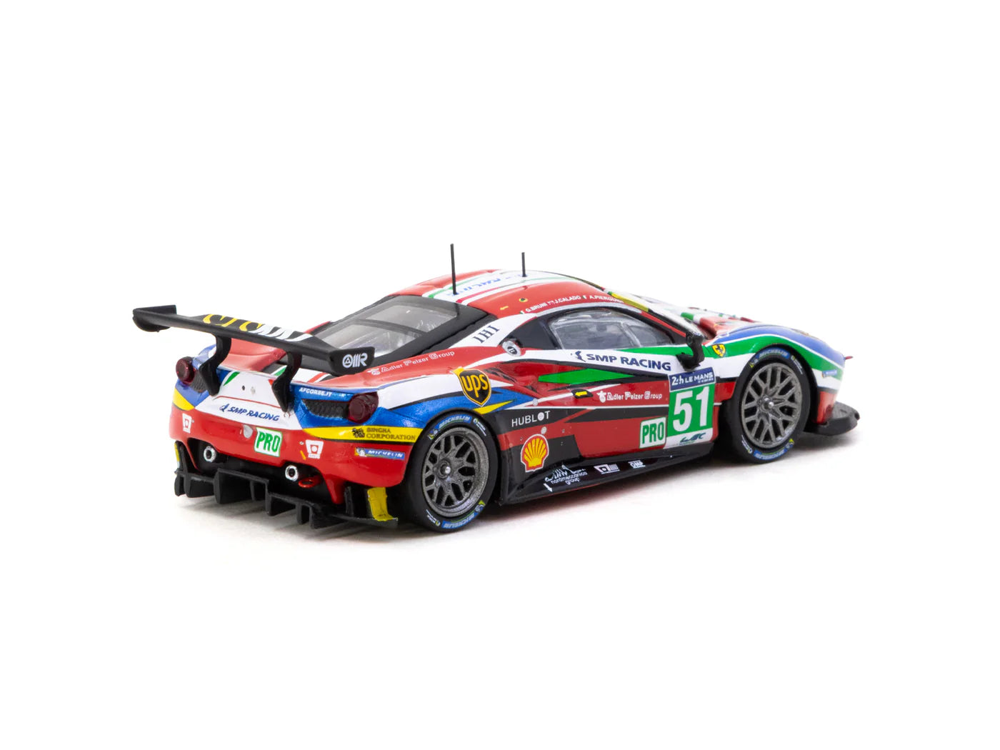 Tarmac Works x iXO Models 1/64 Ferrari 488 GTE 24h of Le Mans 2016 #51 Red - HOBBY64 - T64-071-16WEC51