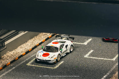 Tarmac Works X iXO Models 1/64 Ferrari 488 GT3 FIA GT Nations Cup 2018 n12 - Japan Special Edition - HOBBY64 White - T64-072-18GTN12