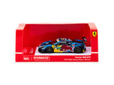 Tarmac Works X iXO Models 1/64 Ferrari 488 GT3 DTM 2021 Monza Race 1 Winner #30- Hobby64 Black & Blue